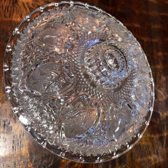 Vintage Pasari Heart And Rose Candy Dish Clear - Picture 3 of 10